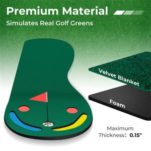 Green de golf en forme de rein 98 pieds x 3 pieds avec matériau PVE - Product Image 1