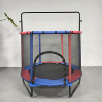 Mini trampoline certifié ASTM Zoshine avec barre de maintien et filet de sécurité, équipement d'entraînement à l'équilibre pour enfants et tout-petits en intérieur