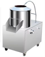 Machine à nettoyer et à peler les pommes de terre automatique compacte pour la maison, machine à peler les patates douces et le gingembre en acier inoxydable de qualité commerciale