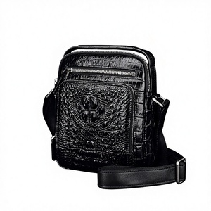 东欧热销鳄鱼纹真皮大容量商务男士单肩/斜挎包冬季 - Product Image 1