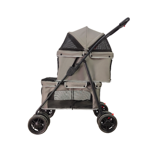 डिजाइनर डिय फोल्डेबल पोर्टेबल आरामदायक 4-व्हील पालतू बिल्ली और कुत्ते के स्ट्रेलर को अलग करने के लिए - Product Image 6