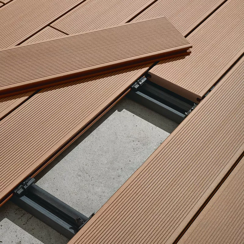 3D Embossed Wood Grain WPC Decking Outdoor Wooden Plastic Composite Flooring