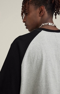 Magliette da uomo e donna traspiranti a blocchi di colore lunghe magliette da strada alla moda oversize - Product Image 5