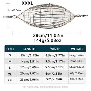Cage à appâts de nidification en acier inoxydable Piège à <span class=keywords><strong>carpe</strong></span> Articles de pêche Cage à poulet Cage à appâts de lanceur d'olive - Product Image 5