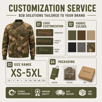 Blouson universitaire camouflage personnalisé pour homme, imprimé intégral, boutons-pression, bordure côtelée, style baseball, décontracté, streetwear