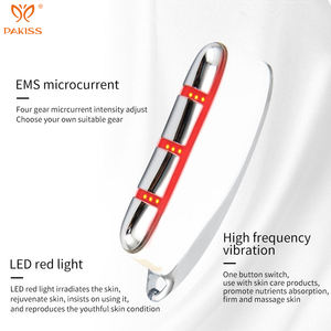 Masajeador facial 3 en 1: microcorriente EMS con vibración de alta frecuencia y luz roja LED, recargable por USB, para rostro y cuerpo - Product Image 2