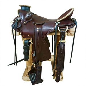 Vente chaude Selle d'équitation anglaise en cuir véritable, toutes tailles, avec quincaillerie SUS304, arceau en bois, couleur marron, design gravé personnalisé, écologique - Product Image 4