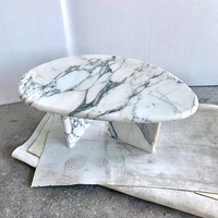 Fabrik Großhandel italienischen Stil Naturstein Wohnzimmer runden Beistell tisch Moderne kreisförmige Travertin Beistell tische