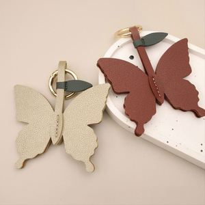 High-Quality Butterfly Car Keychain Creative Pu Leather Bag <b>Charm</b> New Handbag Pendant <b>Keyring</b> Accessory - Product Image 4