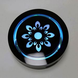 Chicha Écologique Portable avec Base Lumineuse Laser, Rechargeable par USB, en Plastique, Effet Miroir, Colorée, Coffret Cadeau - Product Image 2