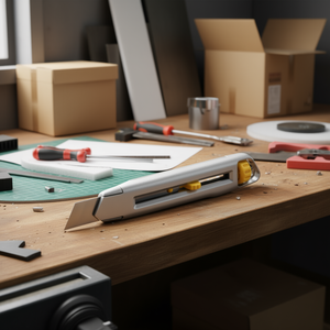 Cutter Interlock 18mm Utility <b>Knife</b> With Safety <b>Lock</b> For Precision Cutting Tasks - Product Image 3