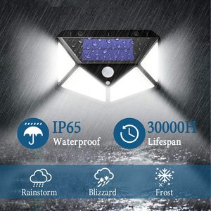 Jardín solar al aire libre Lamp100 LED Sensor de movimiento impermeable Pared Luces solares del jardín - Product Image 6