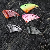 Leurre de pêche VIB miniature en métal pour truite, 2,5 g, wobbler vibrant, appât artificiel nageur avec hameçon simple