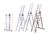 Echelle en aluminium de 9 mètres/30.4 pieds Echelle à triple extension Echelle d'escalier Echelle pliante moderne 150kgs