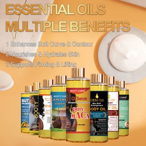 Personalizar logotipo propio extracto de maca a base de hierbas aceite esencial para agrandar glúteos grandes 250ml Boost Plump Booty Curve - Product Image 1