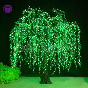 Lumière LED en forme de saule avec branches tombantes souples pour décoration de festival en extérieur/intérieur, en plastique - Product Image 2