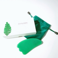 Outil de massage pour la peau rose DIY, pierres Gua Sha en aventurine verte pour le corps