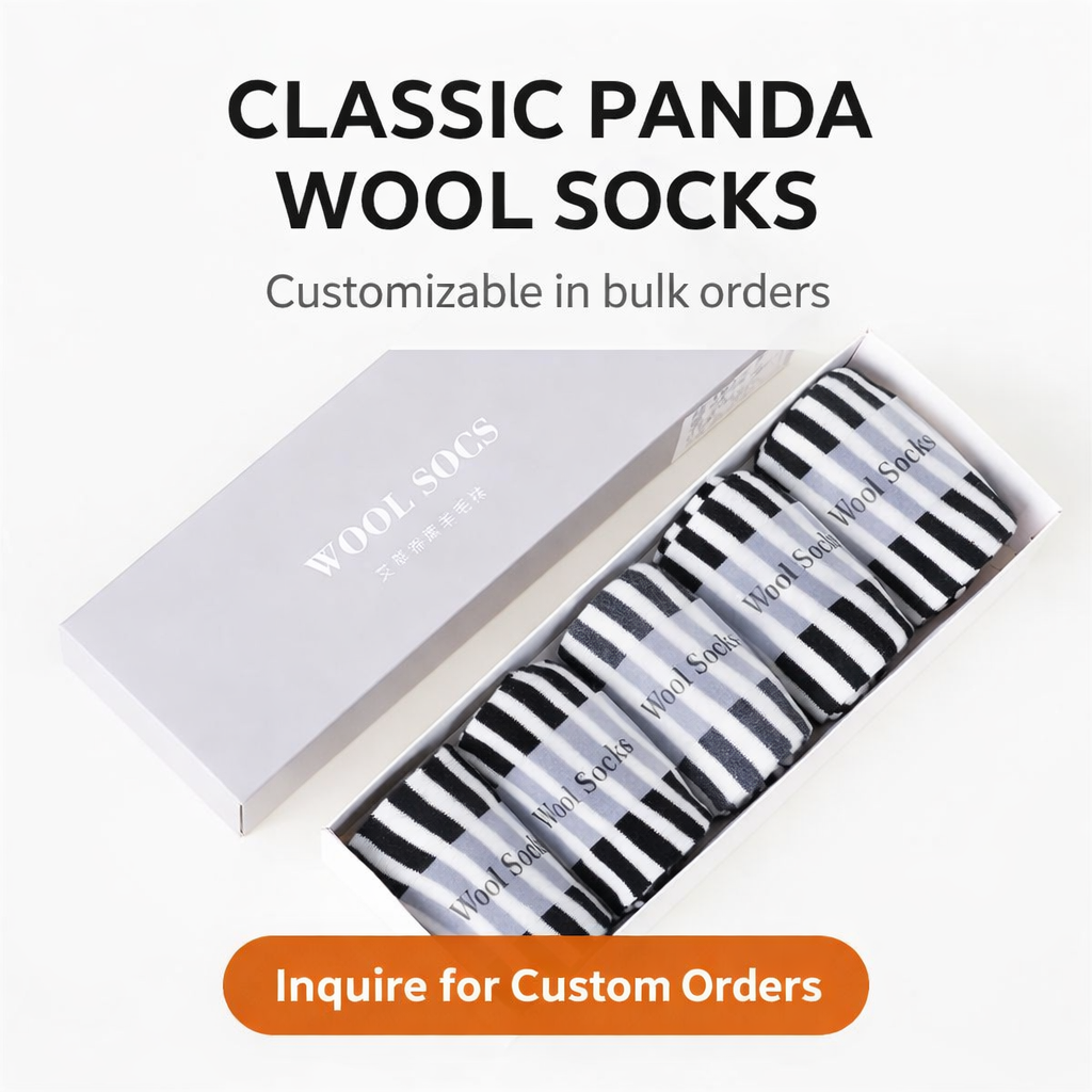 Custom Animal Print Digital Printing Wool Crew Socks with Gift Box and Private Label for Wholesale Spring Sporty