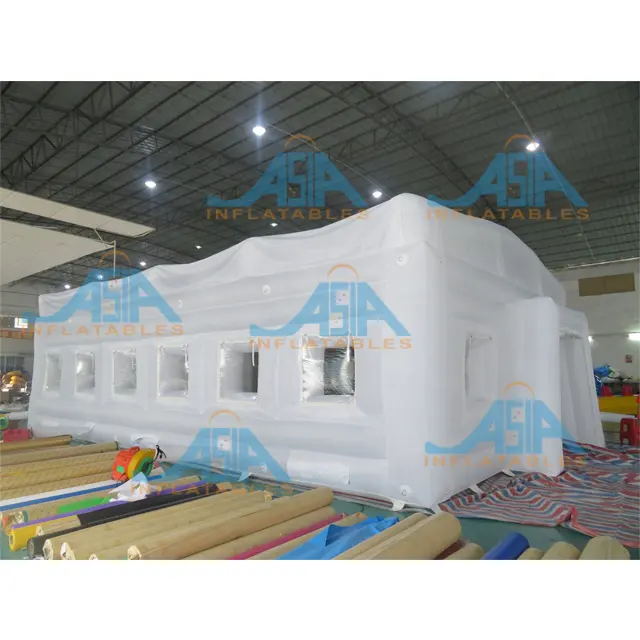 Customized Big Construction Site Shelter Cube Even Tent Inflatable Warehouse Storage Building Tent