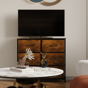 Edman-casillero giratorio con capacidad ajustable para sala de estar, rown con 6 garabatos - Product Image 4