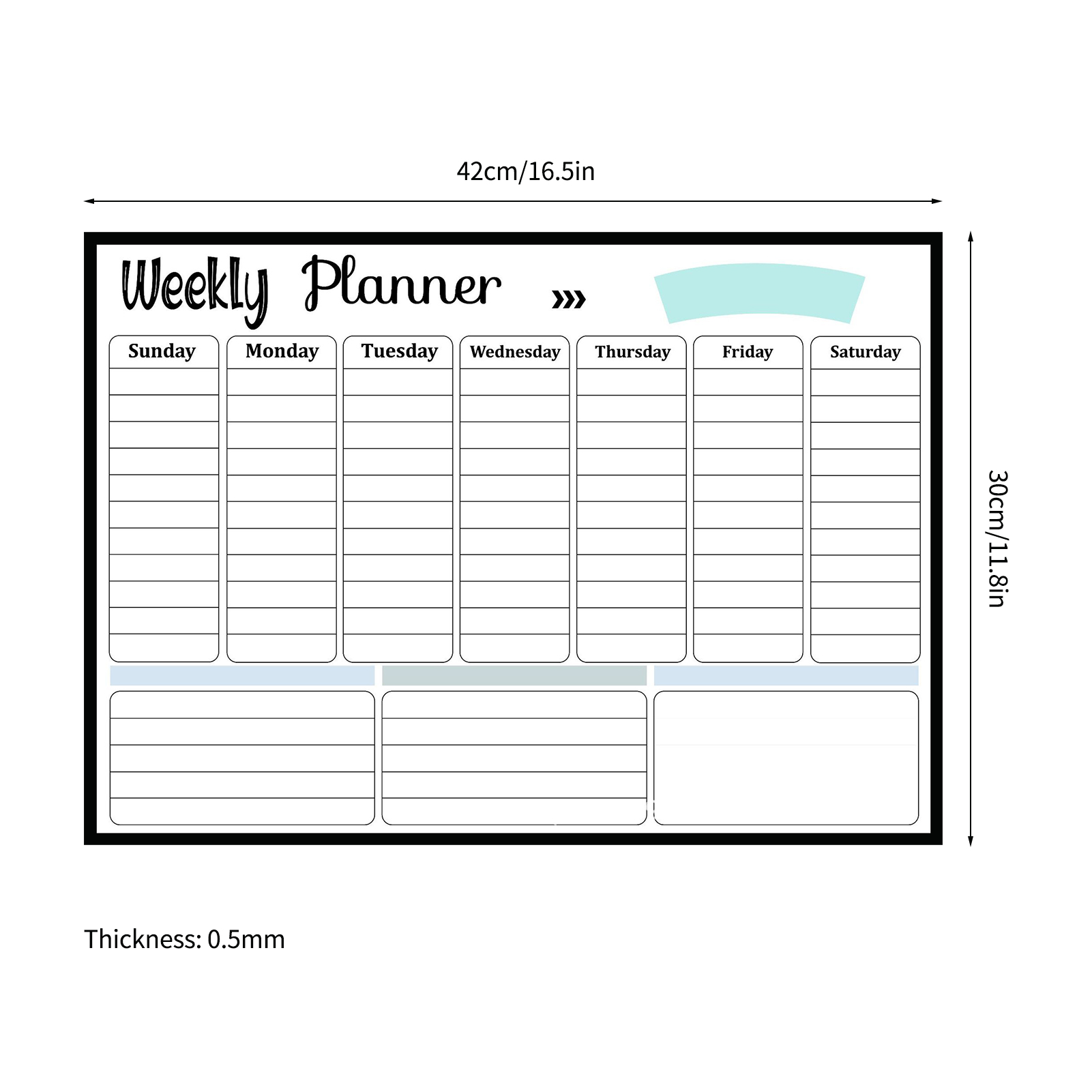 Белая доска Maglory на заказ для холодильника, магнитная доска-планировщик для сухого стирания, магнитная доска для еженедельного и ежемесячного планировщика, схема Chore для детей