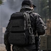 Sac à dos tactique multi-poches imperméable et résistant à l'usure pour la randonnée en plein air, le trekking, le camping et la randonnée