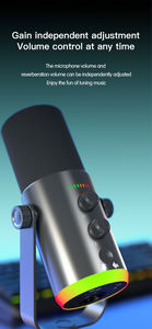 Microphone de bureau RGB dynamique pour ordinateur portable USB Live Ancre vocale avec réduction du bruit du condensateur <span class=keywords><strong>sur</strong></span> Mac et <span class=keywords><strong>PC</strong></span> - Product Image 6