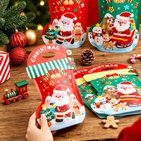 JIAHE op maat bedrukte kerstsokken met ritssluiting, handvat en venster voor snoep, koekjes en feestelijke cadeautasjes van Mylar