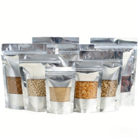 Sacs refermables en aluminium sur mesure, excellent rapport qualité-prix, avec fenêtre transparente avant et impression hélio, jetables, pour grains de café et aliments en conserve