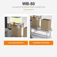 Robot d'emballage collaboratif WB-50, robot d'emballage de colis de 50 kg, robot de préhension et d'emballage en carton, préhenseur à vide pour l'emballage de boîtes