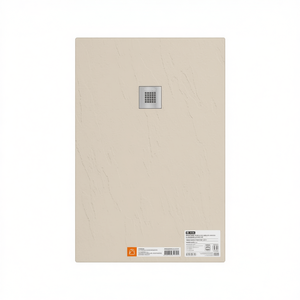 Receveur de douche rectangulaire Estasi 70 x 110 cm couleur sable avec système de drainage pour salle de bain - Product Image 3