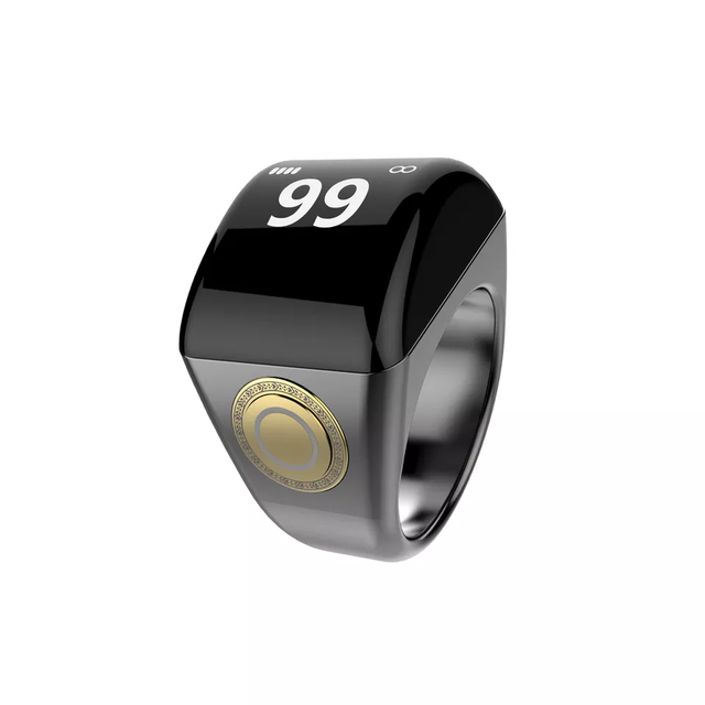 New Design Smart Ring for Muslims Zikr Ring Digital Tasbeeh 5 Prayer Time with App Vibration Reminder Waterproof