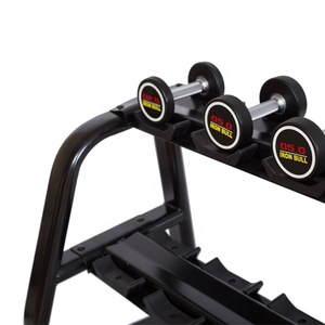 Soporte para Mancuernas de Alta Calidad para Gimnasio, Estante de Almacenamiento de 2 Niveles para 10 Mancuernas Redondas - Product Image 4