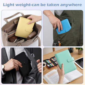 <b>A5</b>/A6 Leather-bound <b>Binder</b> Notebook with Magnetic Closure Thick Inner Pages Student Supplies - Product Image 4