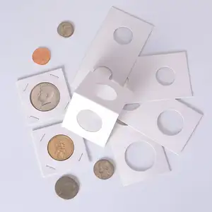 Vente en gros de 6 tailles assorties porte-monnaie 2 "X2" porte-monnaie en papier couverture pour collection de pièces de monnaie