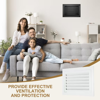 Grille d'aération de plafond rectangulaire moderne Lishine à charnières, en alliage d'aluminium et plastique, réglable pour système CVC