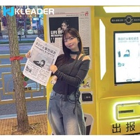 Cabina de Fotos Estilo Periódico Retro, Máquina Expendedora Todo en Uno con Impresora y Cámara para Interiores y Exteriores