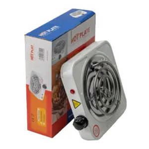 Hornillo eléctrico de 1000W para cocinar rápido, calentador de cocina de un solo quemador, multiusos, portátil, espiral, placa caliente