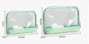 Borsa per Cosmetici Impermeabile FS Dynertek con Cerniera, Design a Pois Personalizzato, per Viaggi, in PVC+PU, Modello PVC-26 - Product Image 3