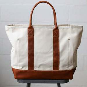 กระเป๋าผ้าแคนวาสสำหรับผู้หญิงขนาดใหญ่มีสายรัดหนาออกแบบโลโก้ได้ตามต้องการสไตล์ญี่ปุ่น - Product Image 4