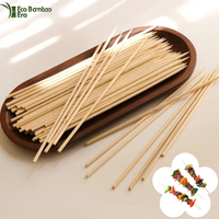 Brochettes de barbecue en bambou réutilisables, jetables, biodégradables, solides et durables, fabriquées à partir de bambou durable de qualité alimentaire