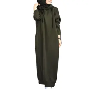 2024 produk baru harga masuk akal manis lucu panjang katun Hoodie kasual dan Activewear wanita Muslim