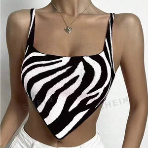 Canottiera interna corta lavorata a maglia con stampa zebrata <span class=keywords><strong>retrò</strong></span> alla moda <span class=keywords><strong>abbigliamento</strong></span> da <span class=keywords><strong>donna</strong></span> - Product Image 6