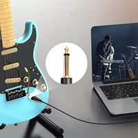 Usine OEM plaqué or 6.35mm mâle à 1/4 pouces TS mâle Microphone haut-parleur guitare électrique câble adaptateur Audio Instrument câble