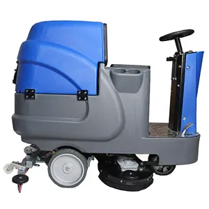 Walk Behind Scrubber RD660 Automatic Walking Battery Power Big Large Tank Ride On Floor Scrubber