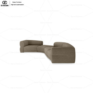 Mobili di Lusso Classici Italiani per <span class=keywords><strong>Soggiorno</strong></span> - Set di Divani Curvi in Tessuto Creativi per Villa - Divano Componibile di Design - Product Image 5