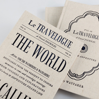 2026 cahiers de Journal à couverture rigide en lin personnalisés taille A4 fil couture reliure couleur feuille estampage pour une utilisation en cadeau