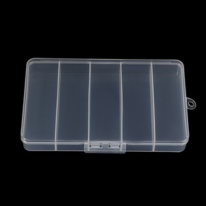 Fishing Tackle Box 5 Compartment Plastic PP Portable Storage Case for Lure Hook Bait Accessory Organizing Box - Product Image 3
