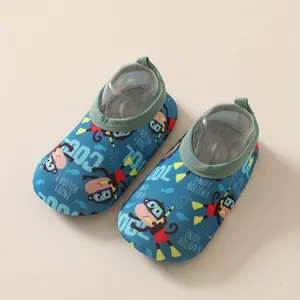 Großhandel Sommer dünn atmungsaktiv individuelles Logo Boden neugeborene rutschfest 6-12 Monate Baby Socken Schuhe mit Bandage