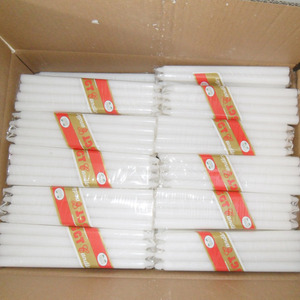 Cire de paraffine bâton lumineux religieux bougies de veillée de couleur blanche avec prix d'usine de bougie - Product Image 2